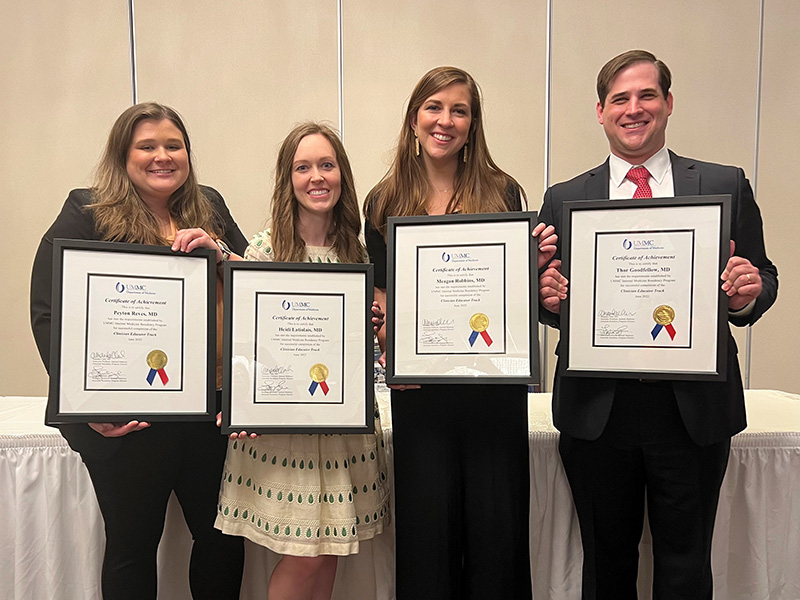 Group photo of the 2022 UMMC Internal Medicine residents in the Clinical Educator track